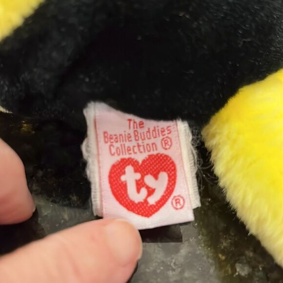 Bubbles Retired 1998 Ty Beanie Buddy Yellow and Black 11in Tropical Fish - Picture 5 of 6